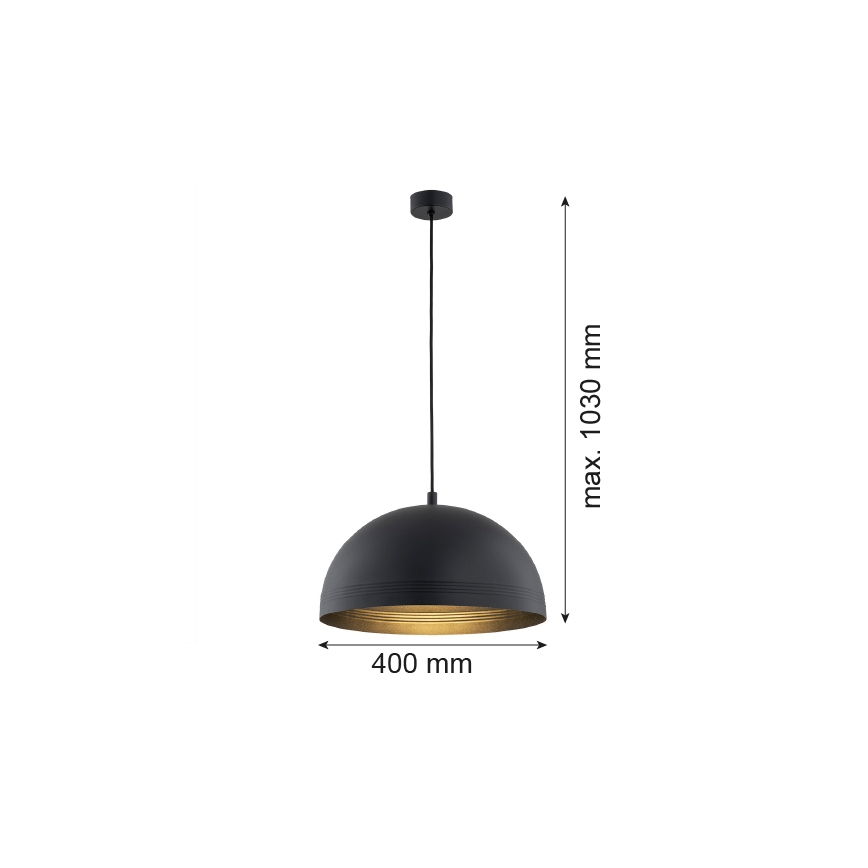 Argon 8242 - Lámpara colgante BONITA 1xE27/15W/230V negro