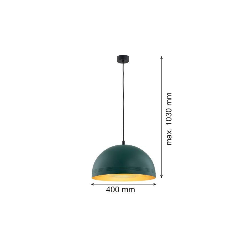 Argon 8243 - Lámpara de araña en cadena BONITA 1xE27/15W/230V verde