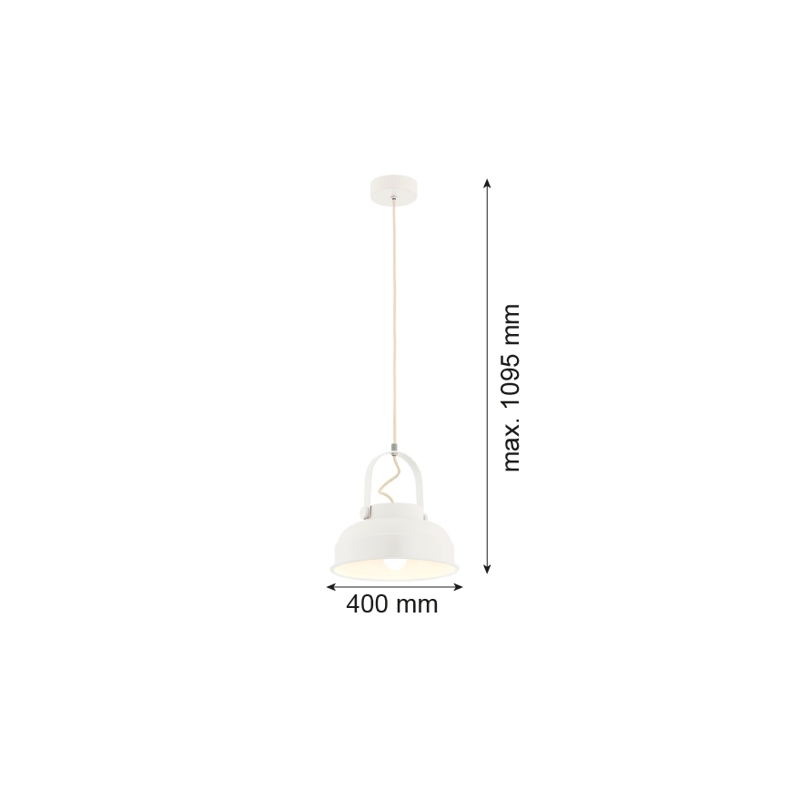 Argon 8284 - Lámpara colgante DAKOTA 1xE27/15W/230V blanco