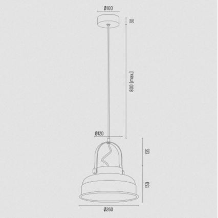 Argon 8285 - Lámpara colgante DAKOTA 1xE27/15W/230V negro