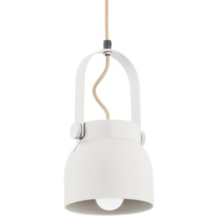 Argon 8290 - Lámpara colgante LOGAN 1xE27/15W/230V diá. 14 cm blanco