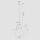 Argon 8290 - Lámpara colgante LOGAN 1xE27/15W/230V diá. 14 cm blanco