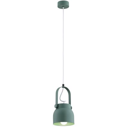 Argon 8293 - Lámpara colgante LOGAN 1xE27/15W/230V diá. 14 cm verde