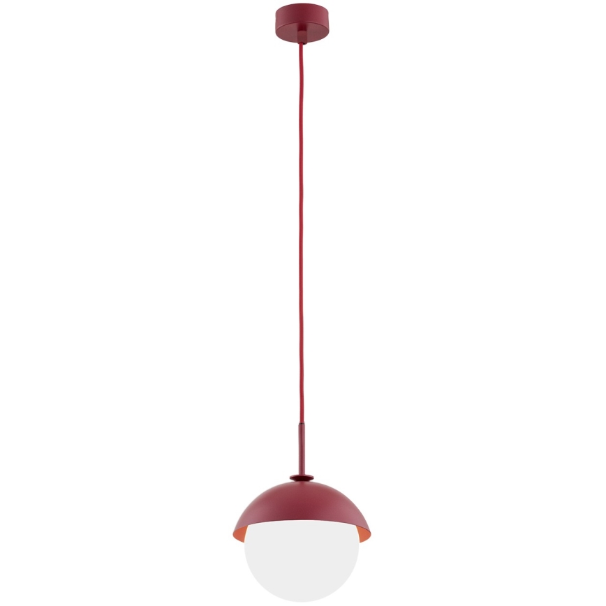 Argon 8296 - Lámpara colgante CAPPELLO 1xE27/15W/230V rojo