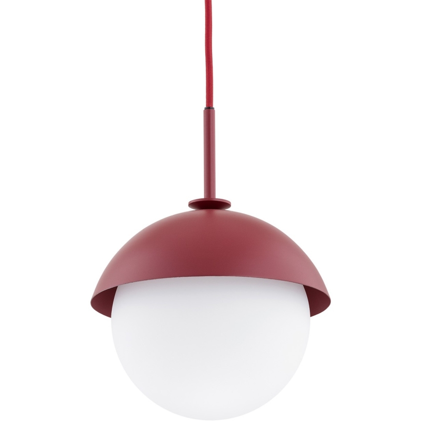 Argon 8296 - Lámpara colgante CAPPELLO 1xE27/15W/230V rojo