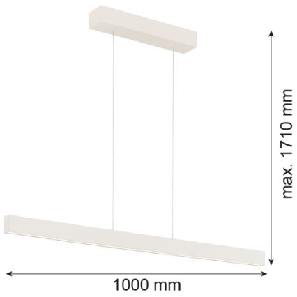 Argon 8302 - Lámpara de araña LED con cable BALANS LED/35W/230V 3000K crema