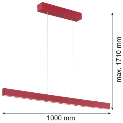 Argon 8304 - Lámpara LED colgante BALANS LED/35W/230V 3000K rojo