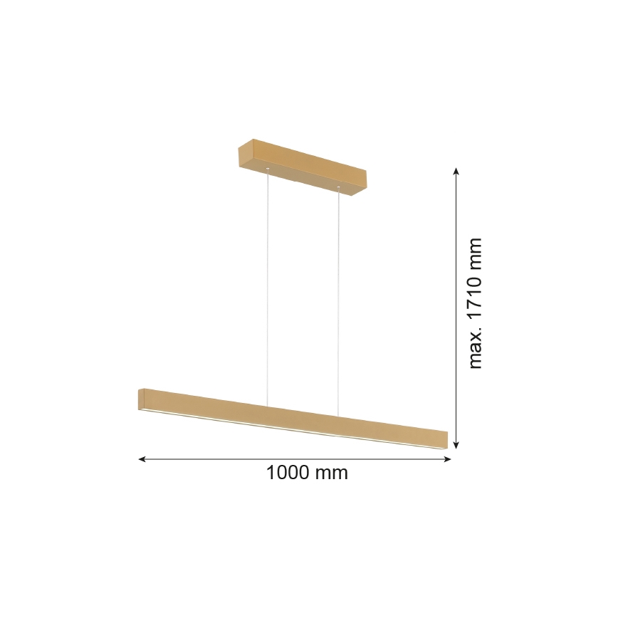 Argon 8306 - Lámpara LED colgante BALANS LED/35W/230V 3000K dorado
