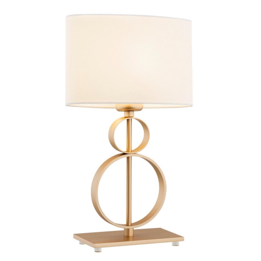 Argon 8310 - Lámpara de mesa PERSEO 1xE27/15W/230V 42 cm color crema/dorado