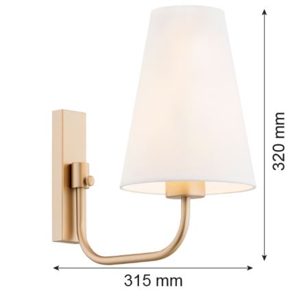 Argon 8312 - Aplique SAFIANO 1xE27/15W/230V dorado