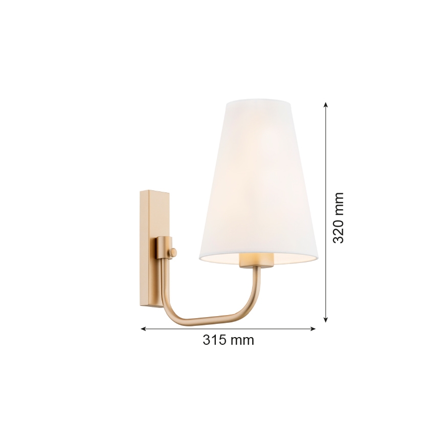 Argon 8312 - Aplique SAFIANO 1xE27/15W/230V dorado
