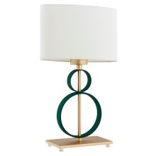 Argon 8317 - Lámpara de mesa PERSEO 1xE27/15W/230V 42 cm color crema/verde
