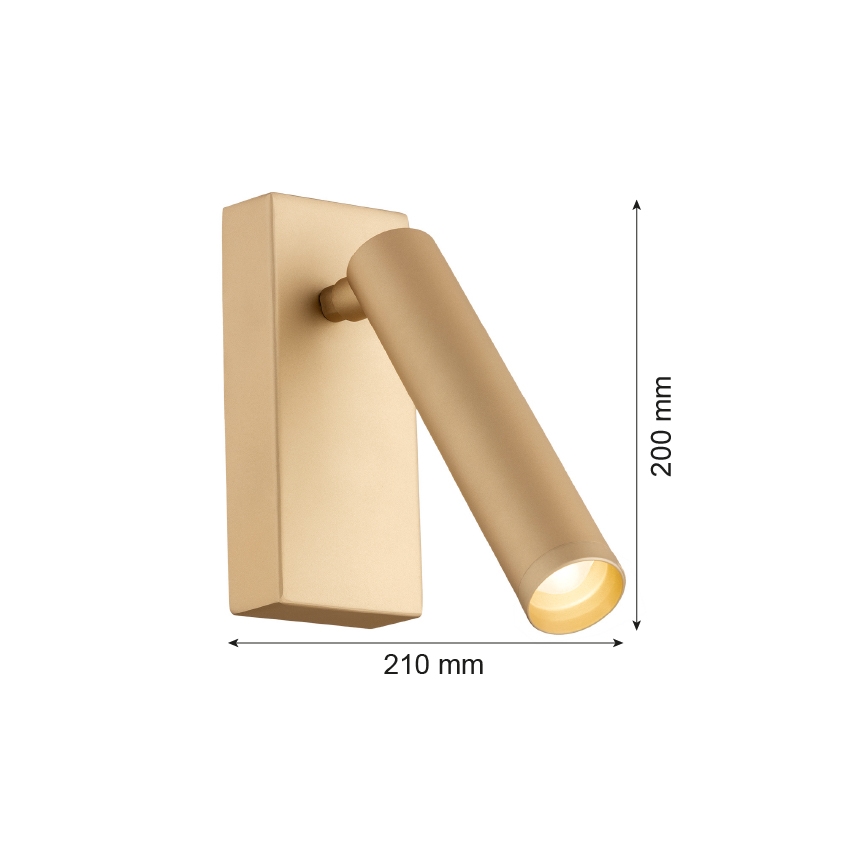Argon 8326 - Foco LED de pared RIO LED/4,2W/230V 3000K dorado