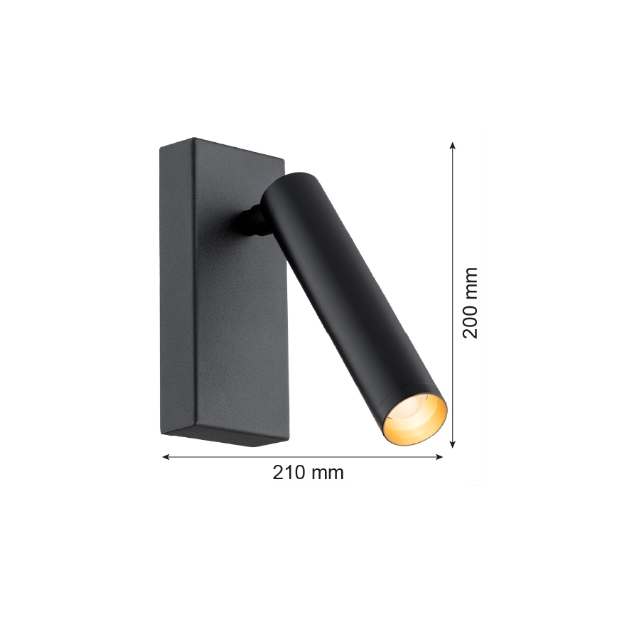 Argon 8328 - Foco LED de pared RIO LED/4,2W/230V 3000K negro