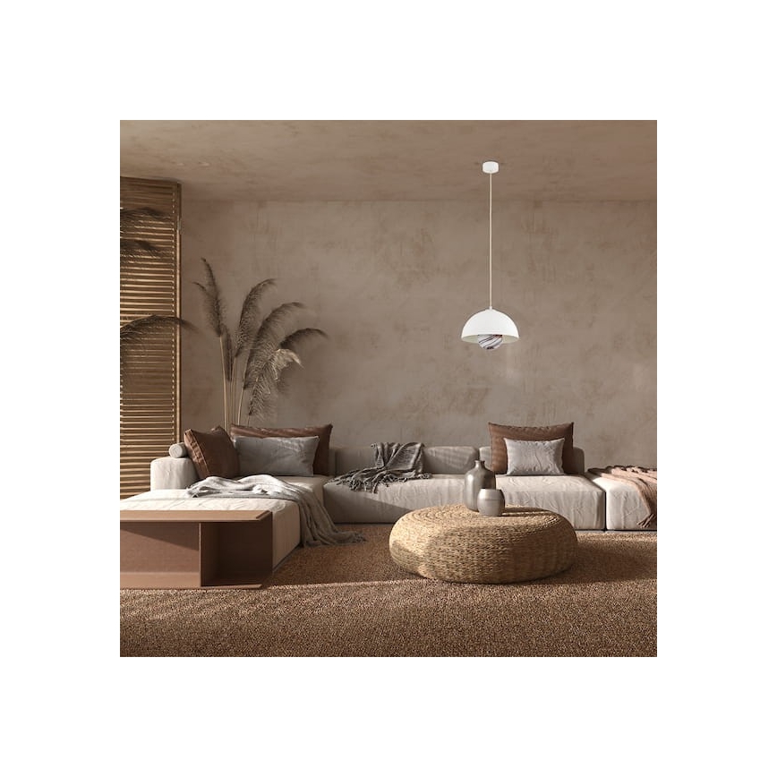 Argon 8443 - Lámpara colgante PIAVA 1xE14/7W/230V alabastro blanco