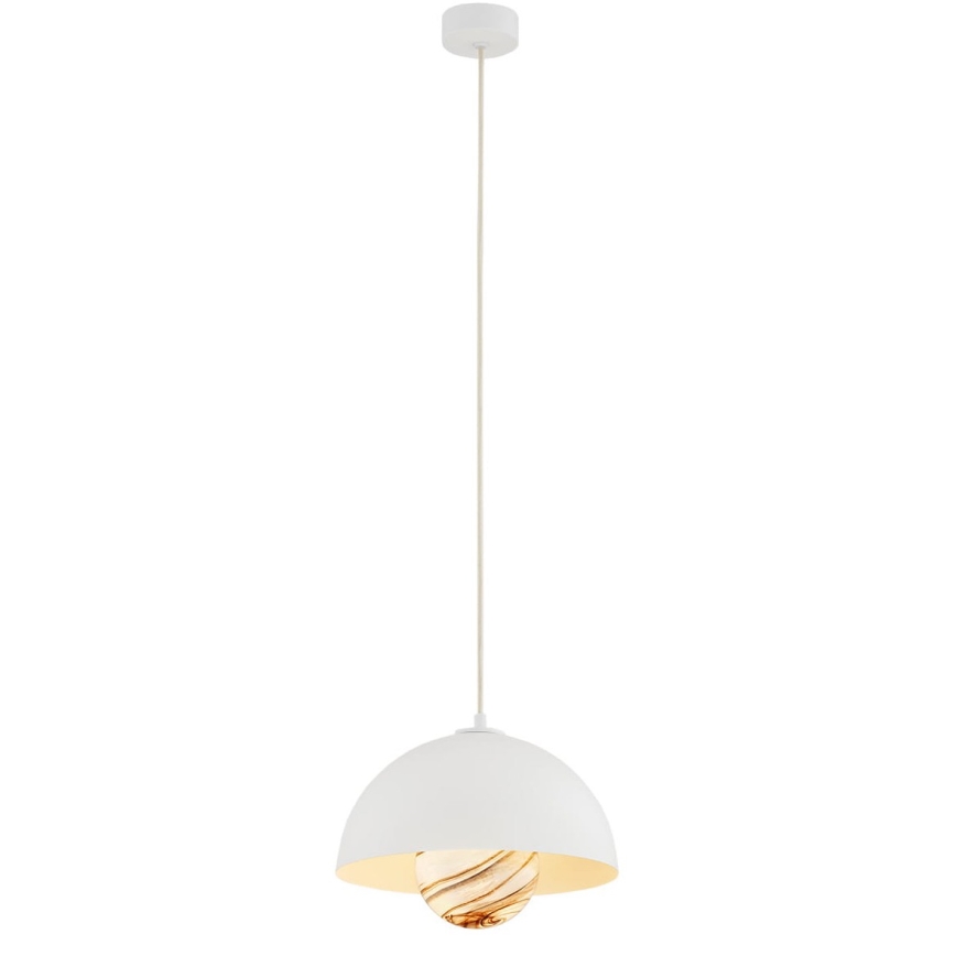 Argon 8443 - Lámpara colgante PIAVA 1xE14/7W/230V alabastro blanco