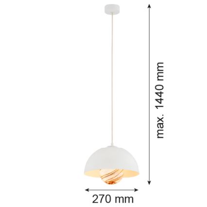 Argon 8443 - Lámpara colgante PIAVA 1xE14/7W/230V alabastro blanco