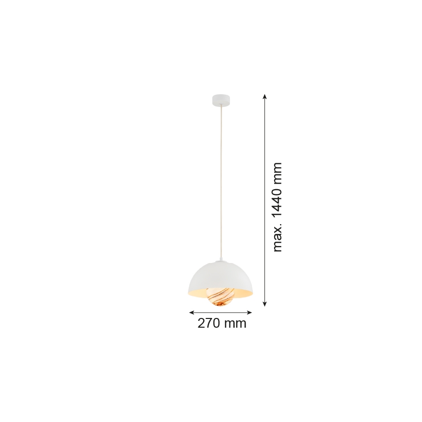 Argon 8443 - Lámpara colgante PIAVA 1xE14/7W/230V alabastro blanco