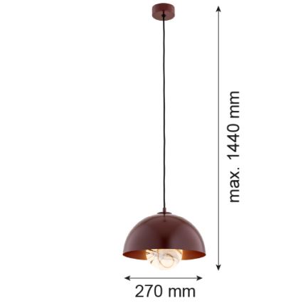 Argon 8444 - Lámpara colgante PIAVA 1xE14/7W/230V alabastro marrón