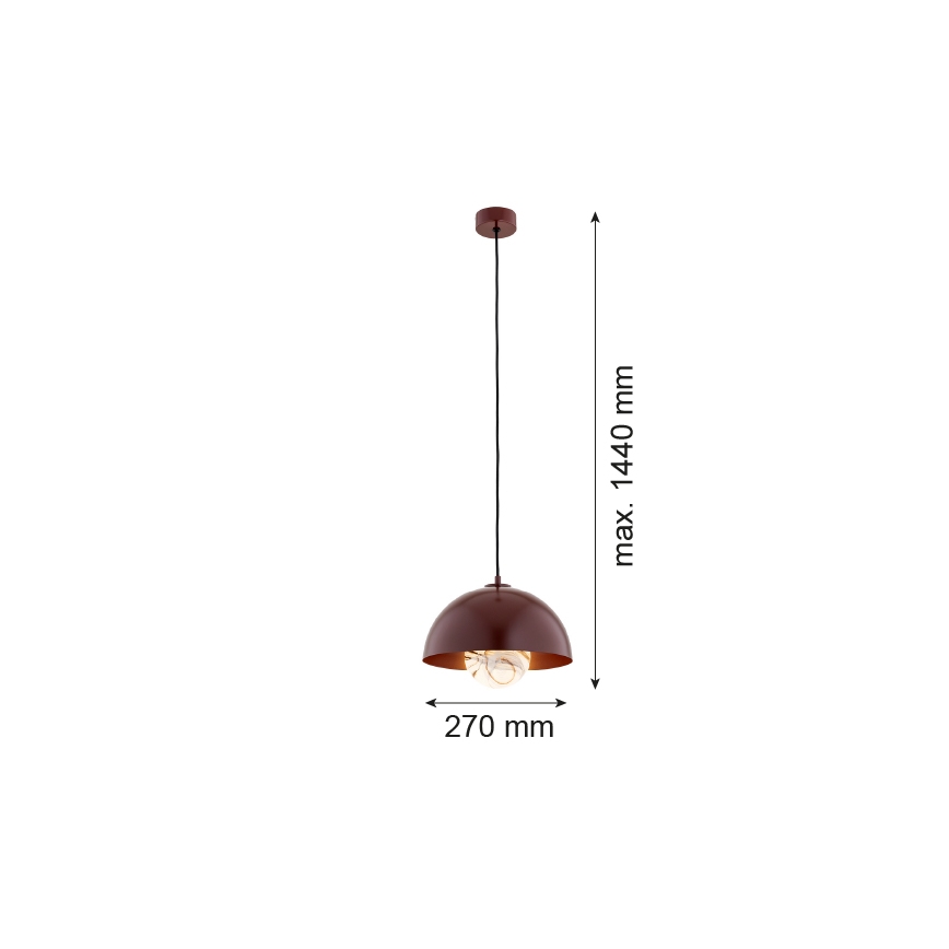 Argon 8444 - Lámpara colgante PIAVA 1xE14/7W/230V alabastro marrón