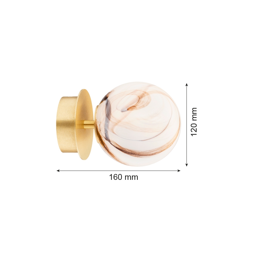 Argon 8453 - Aplique FABIO 1xE14/7W/230V alabastro dorado