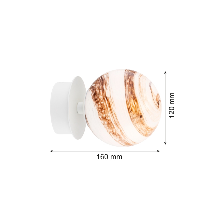 Argon 8454 - Aplique FABIO 1xE14/7W/230V alabastro blanco