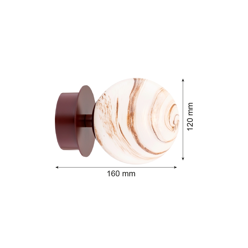 Argon 8455 - Aplique FABIO 1xE14/7W/230V alabastro marrón