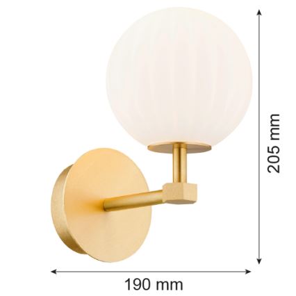 Argon 8502 - Aplique PALOMA 1xE14/7W/230V dorado/blanco