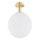 Argon 8505 - Plafón PALOMA 1xE27/15W/230V dorado/blanco