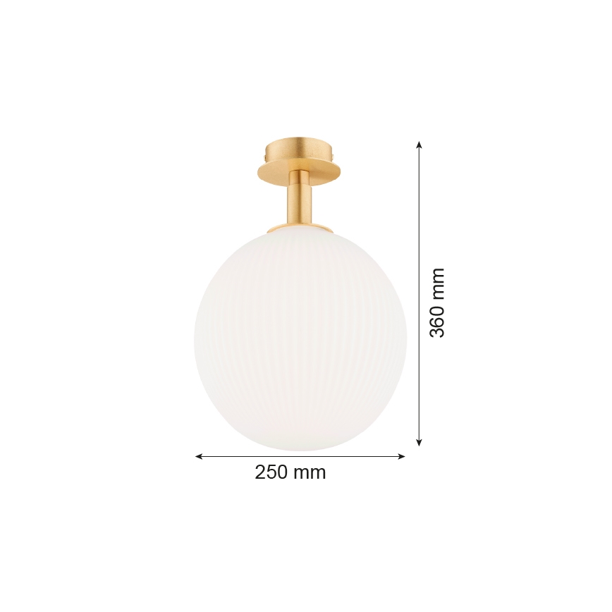 Argon 8505 - Plafón PALOMA 1xE27/15W/230V dorado/blanco