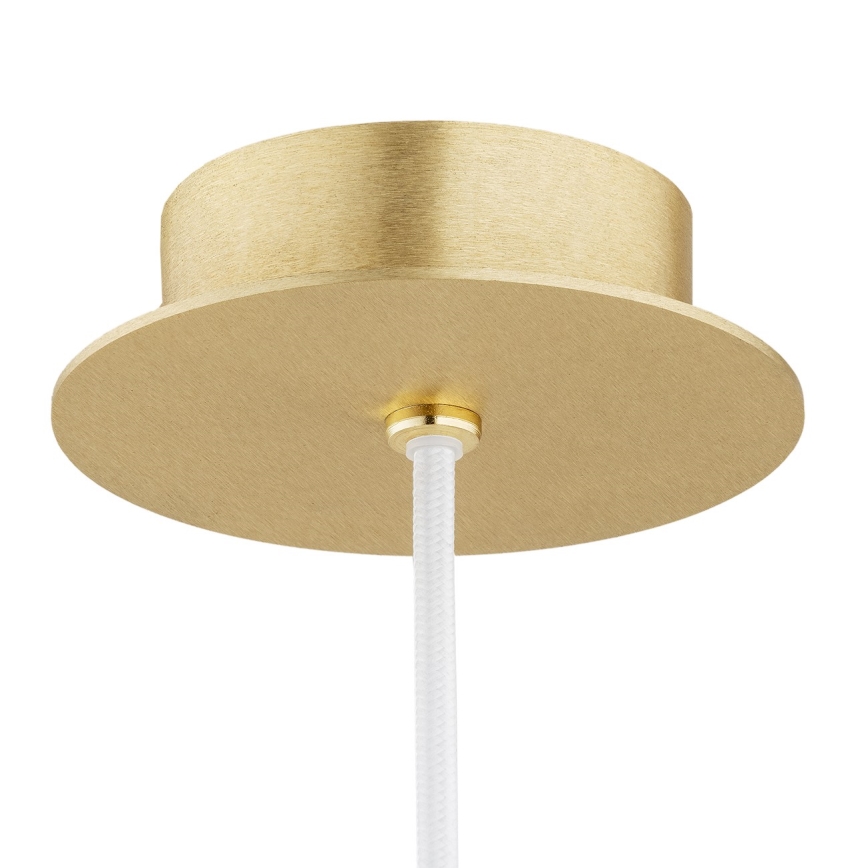 Argon 8507 - Lámpara colgante PALOMA 1xE27/15W/230V diá. 25 cm dorado/blanco