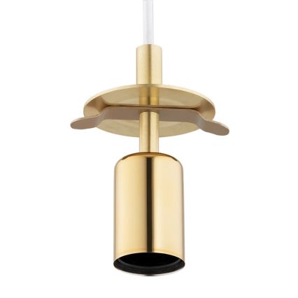 Argon 8507 - Lámpara colgante PALOMA 1xE27/15W/230V diá. 25 cm dorado/blanco