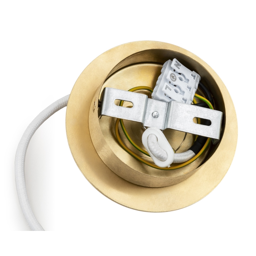 Argon 8507 - Lámpara colgante PALOMA 1xE27/15W/230V diá. 25 cm dorado/blanco