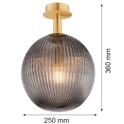 Argon 8511 - Plafón PALOMA 1xE27/15W/230V dorado/negro