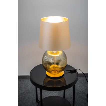 Argon 8530 - Lámpara de mesa HAMILTON 1xE27/15W/230V 54 cm color crema/gris