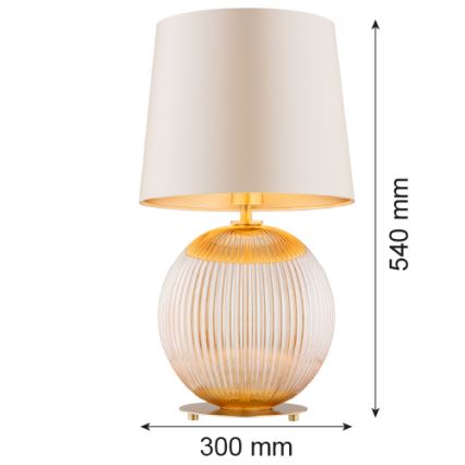 Argon 8535 - Lámpara de mesa HAMILTON 1xE27/15W/230V 54 cm color crema/beige
