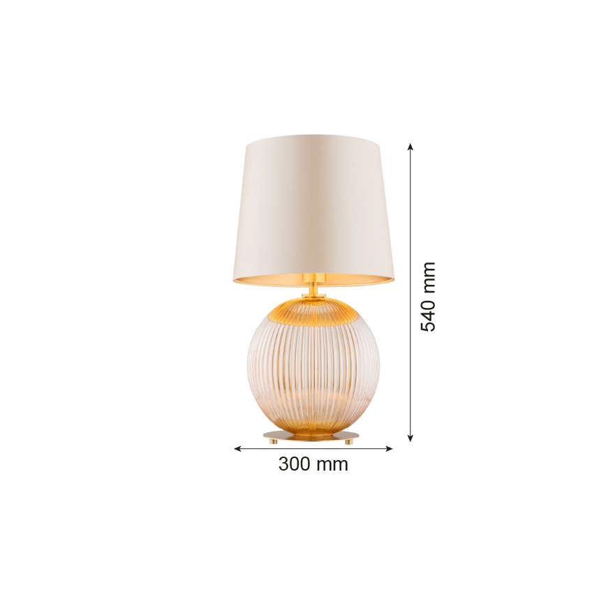 Argon 8535 - Lámpara de mesa HAMILTON 1xE27/15W/230V 54 cm color crema/beige