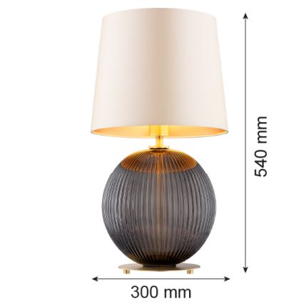 Argon 8538 - Lámpara de mesa HAMILTON 1xE27/15W/230V 54 cm color crema/negro