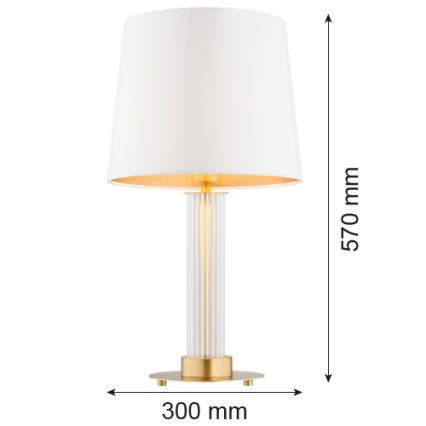Argon 8540 - Lámpara de mesa HAMPTON 1xE27/15W/230V 57 cm blanco