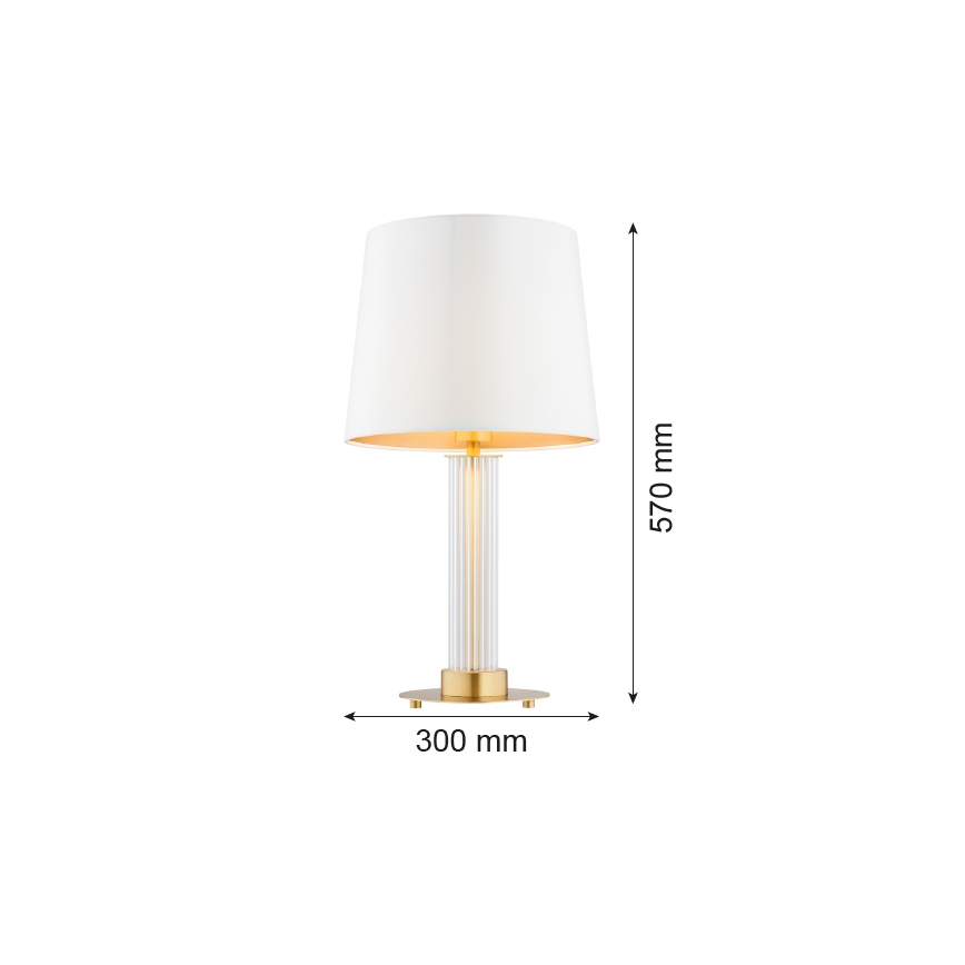 Argon 8540 - Lámpara de mesa HAMPTON 1xE27/15W/230V 57 cm blanco