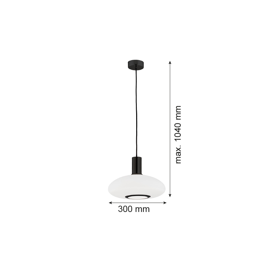 Argon 8565 - Lámpara colgante SAGUNTO PLUS 1xE27/15W/230V diá. 30 cm negro