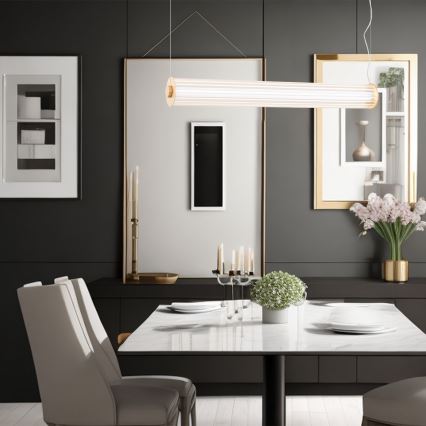 Argon 8624 - Lámpara LED colgante HAMPTON LED/90W/230V 3000K 120 cm latón