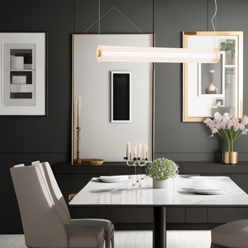 Argon 8624 - Lámpara LED colgante HAMPTON LED/90W/230V 3000K 120 cm latón