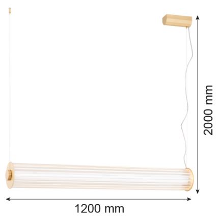 Argon 8624 - Lámpara LED colgante HAMPTON LED/90W/230V 3000K 120 cm latón
