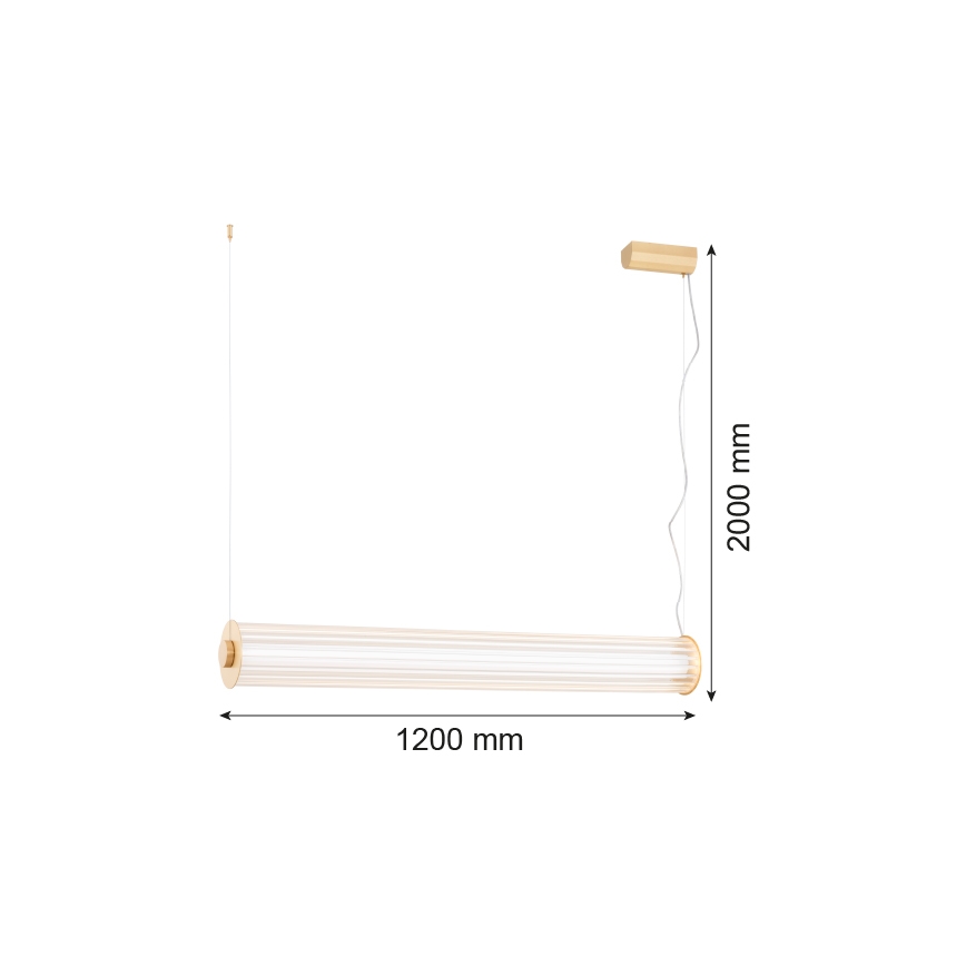 Argon 8624 - Lámpara LED colgante HAMPTON LED/90W/230V 3000K 120 cm latón