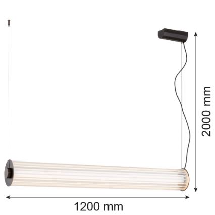 Argon 8625 - Lámpara LED colgante HAMPTON LED/90W/230V 3000K 120 cm negro