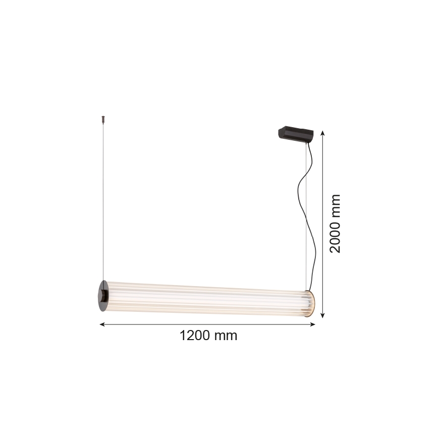 Argon 8625 - Lámpara LED colgante HAMPTON LED/90W/230V 3000K 120 cm negro
