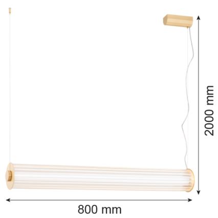 Argon 8627 - Lámpara LED colgante HAMPTON LED/60W/230V 3000K 80 cm latón