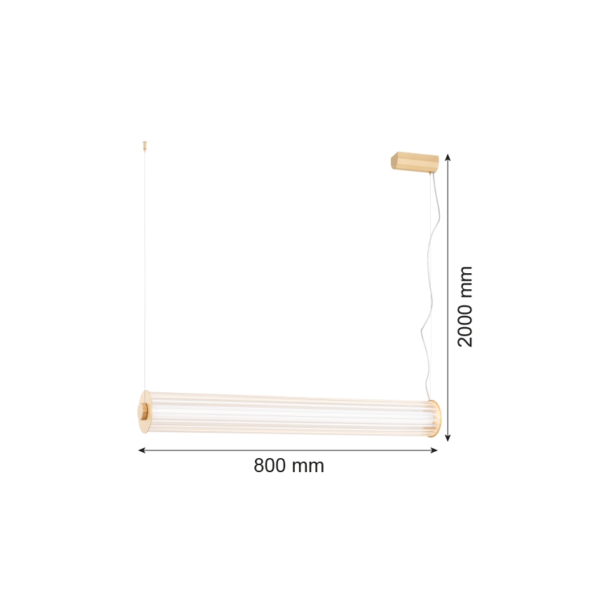 Argon 8627 - Lámpara LED colgante HAMPTON LED/60W/230V 3000K 80 cm latón