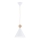 Argon 8629 - Lámpara colgante KEGEL 1xE27/15W/230V blanco